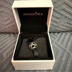 PANDORA Sparkling Lines Openwork Charm #791388CZ Authentic